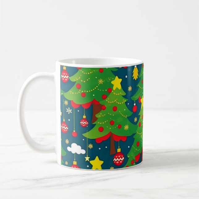 Taza De Café Patrón de navidades 2 - Café Mug (Izquierda)