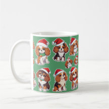 Patrón de Navidades Cavalier King Charles Pastel