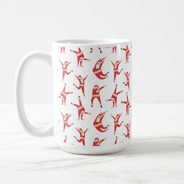 Taza De Café Patrón de Navidades Dabbing Santa Fun (Izquierda)