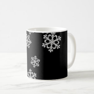 Taza De Café Patrón de Navidades de copos de nieve Minimalistas