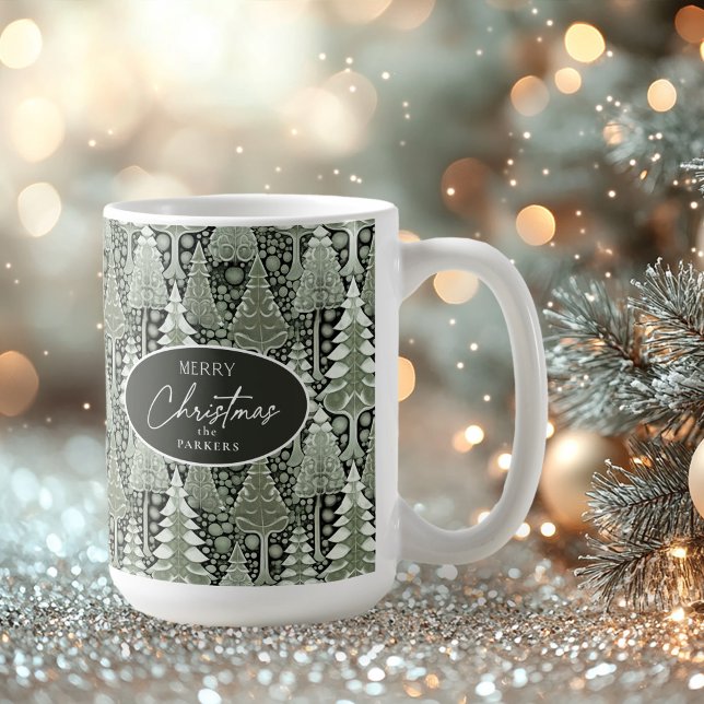 Taza De Café Patrón de Navidades de la Tierra Verde#6 ID1009 (Subido por el creador)
