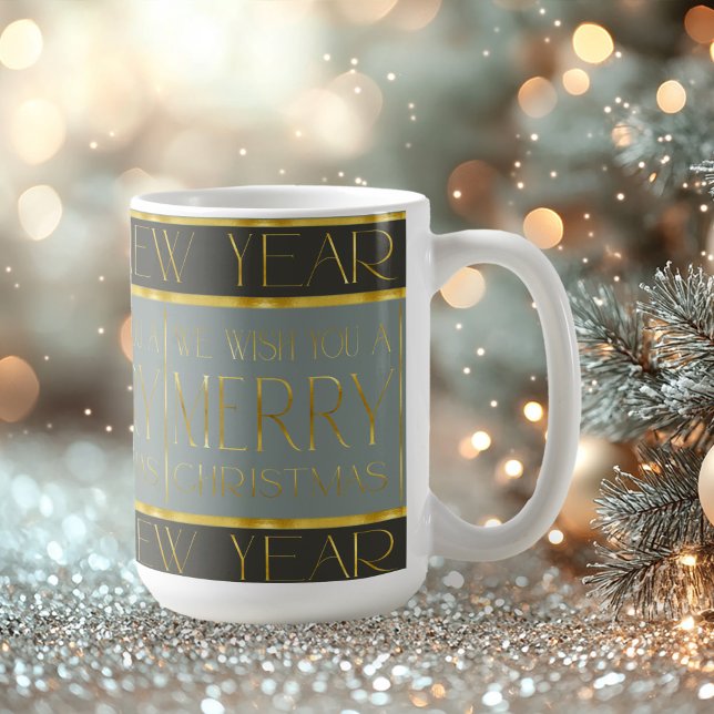 Taza De Café Patrón de Navidades de los tonos de la tierra#35b  (Subido por el creador)