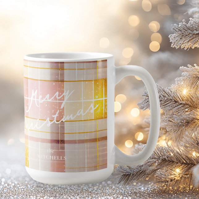 Taza De Café Patrón de Navidades de oro rosado #7 ID1009 (Subido por el creador)