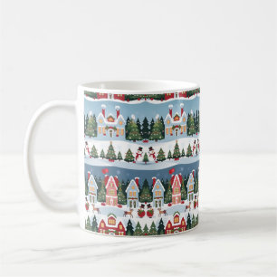 Taza De Café Patrón de Navidades de Winter Wonderland