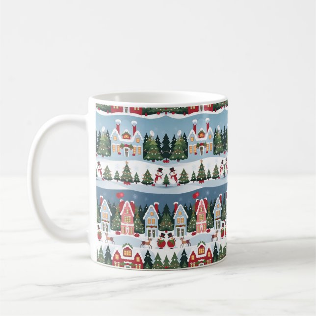 Taza De Café Patrón de Navidades de Winter Wonderland (Izquierda)