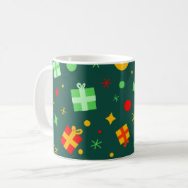 Taza De Café Patrón de Navidades divertidos y coloridos
