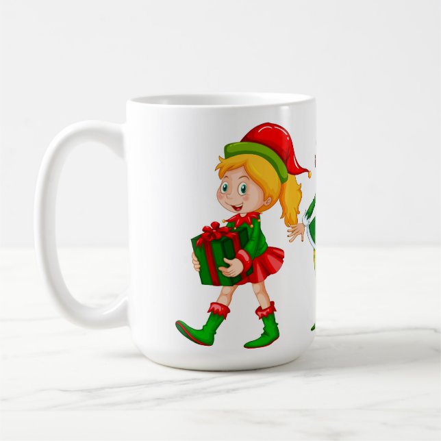Taza De Café Patrón de Navidades ELF (Izquierda)