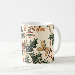 Taza De Café Patrón de Navidades florales de Poinsettia (3)