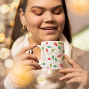 Taza De Café Patrón de Navidades modernos Mug
