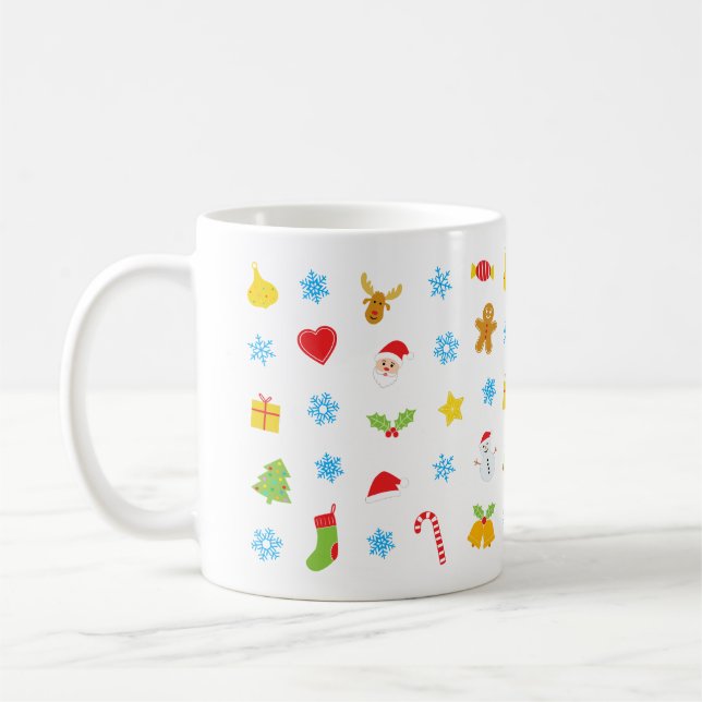Taza De Café Patrón de Navidades pequeños (Izquierda)