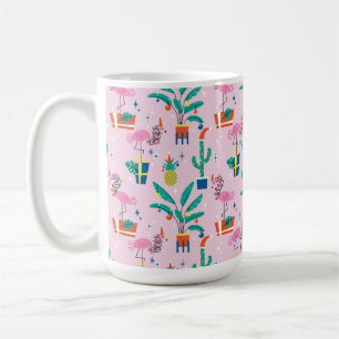 Taza De Café Patrón de Navidades tropicales festivos