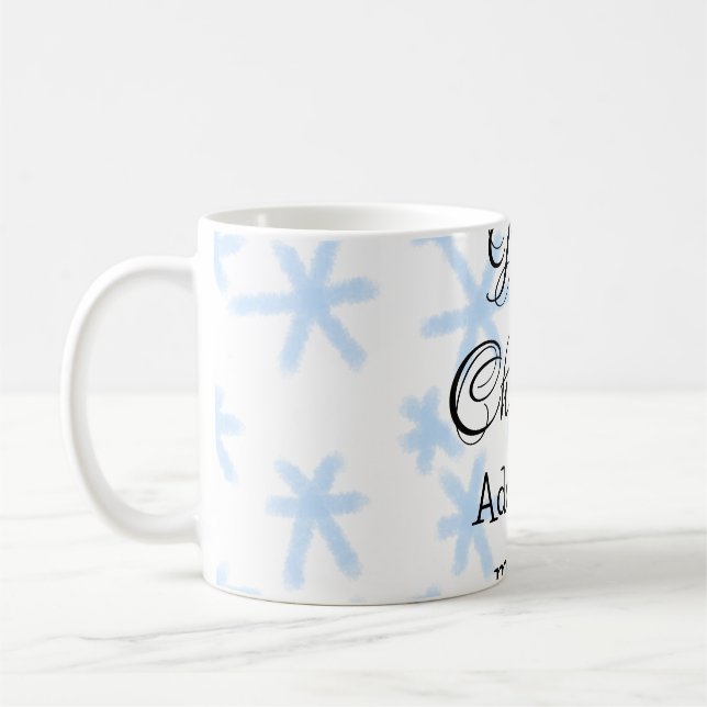Taza De Café Patrón de nieve del patrón de nieve de la nieve az (Izquierda)