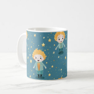 Taza De Café Patrón de niño lindo y estrellas
