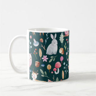 Taza De Café Patrón de niños del bosque de hadas acuarelas