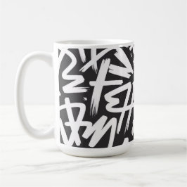 Taza De Café Patrón de nombre de grafiti personalizado — Urbano