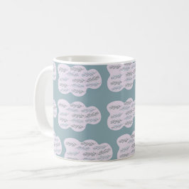 Taza De Café patrón de nube y rama