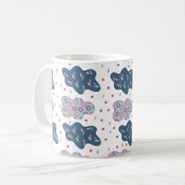 Taza De Café patrón de nubes de flores