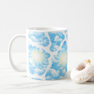 Taza De Café Patrón de nubes en un cielo soleado