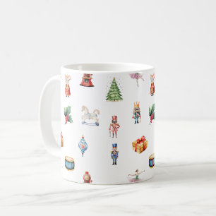 Taza De Café Patrón de nueces de color agua