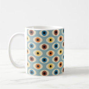 Taza De Café Patrón de ojos retro