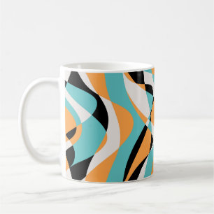 Taza De Café Patrón de ondas abstractas sin inconvenientes. Mag