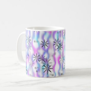Taza De Café Patrón de Ondas de Estallido de Estrellas Soñadora