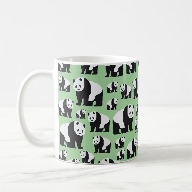 Taza De Café Patrón de oso panda lindo (Izquierda)
