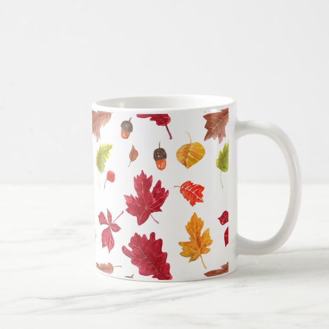 Taza De Café Patrón de otoño (Derecha)