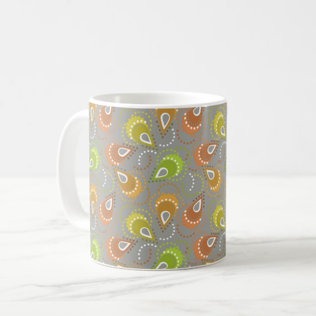 Taza De Café Patrón de paisley. (Anverso izquierdo)