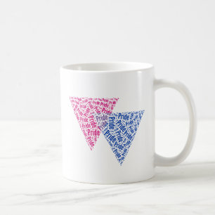 TAZA DE CAFÉ PATRÓN DE PALABRAS DEL TRIÁNGULO BISEXUAL