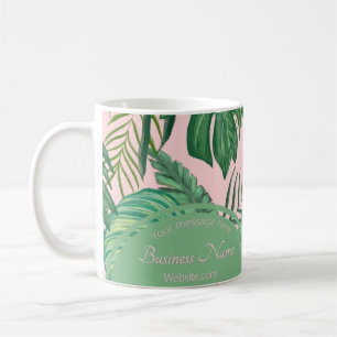 Taza De Café Patrón de palma de jungla Monstera tropical
