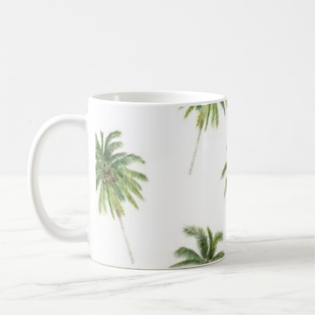 Taza De Café Patrón de palmera (Izquierda)