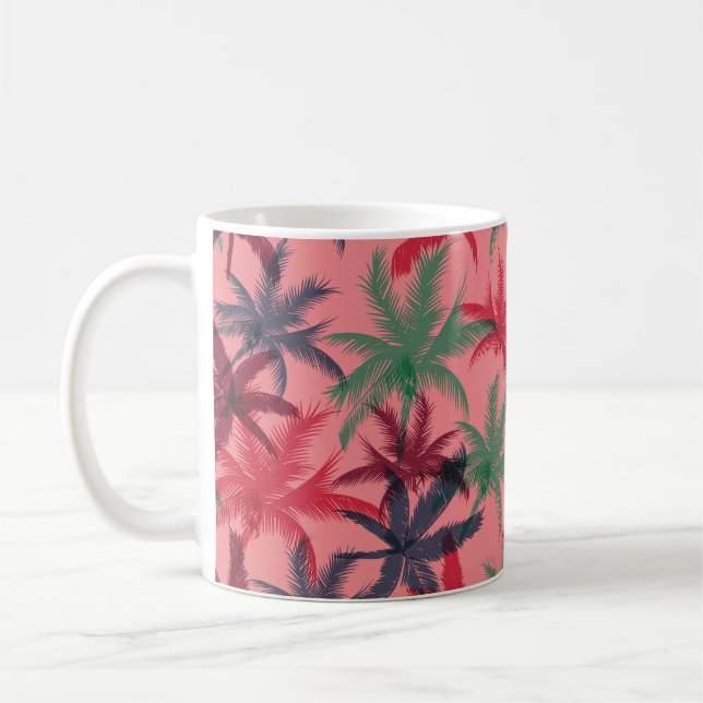 Taza De Café Patrón de palmeras sin soldadura (Izquierda)