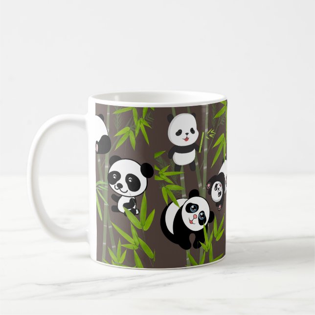 Taza De Café Patrón de panda chino (Izquierda)