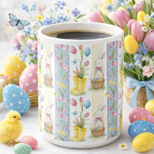 Taza De Café Patrón de panel de Pascua pastel