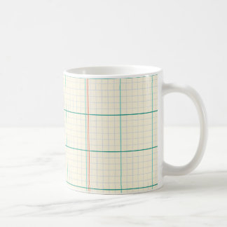 Taza De Café Patrón de papel cuadriculado de líneas de libro ma