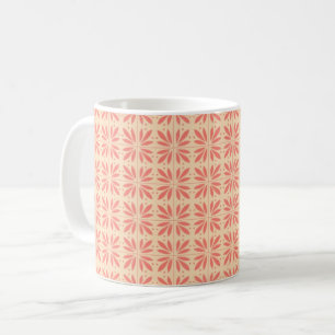 Taza De Café Patrón de papel pintado retro - naranja sherbet