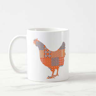 Taza De Café Patrón de paracaidismo animal de granja de pollo