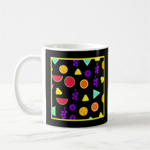 Taza De Café Patrón de paraíso de neón de frutas tropicales