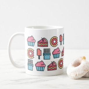 Taza De Café Patrón de pasteles y postres