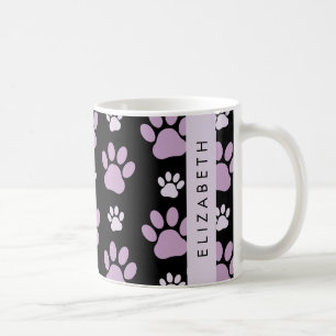 Taza De Café Patrón De Patas, Patas De Lilac, Perros, Tu Nombre