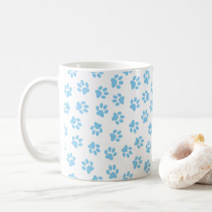 Taza De Café Patrón De Patas, Patas De Perro, Patas Azules De B