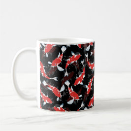 Taza De Café Patrón de peces de Koi Rojo