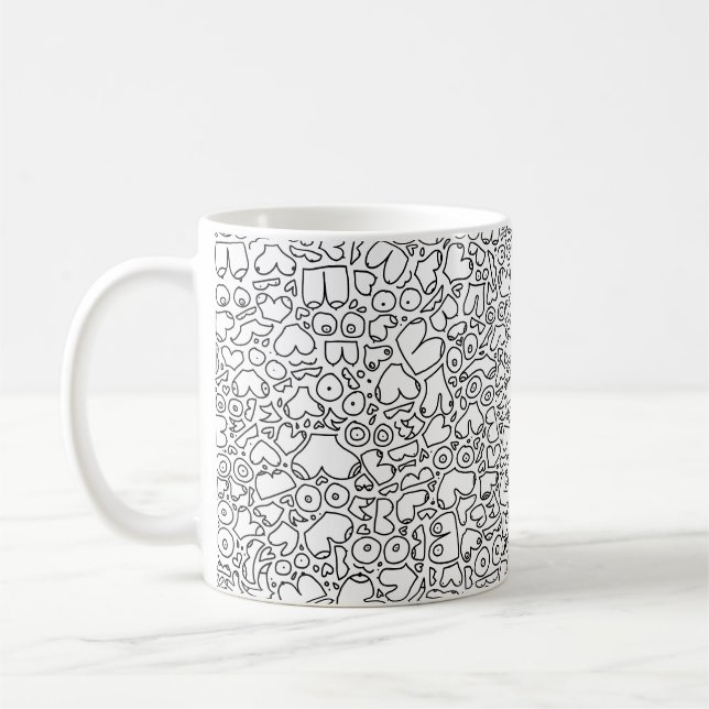 Taza De Café Patrón de pecho adulto gracioso (Izquierda)