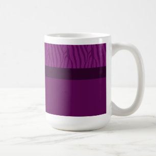 Taza De Café Patrón de pelaje de cebra púrpura magenta