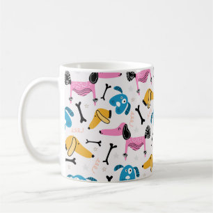 Taza De Café Patrón de perro con cara de animal bebé dibujando
