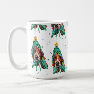 Taza De Café Patrón de perro de raza Basset Hound Estrellas Nav