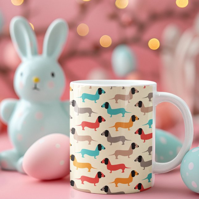 Taza De Café Patrón de perros multicolor (mugs and cups)