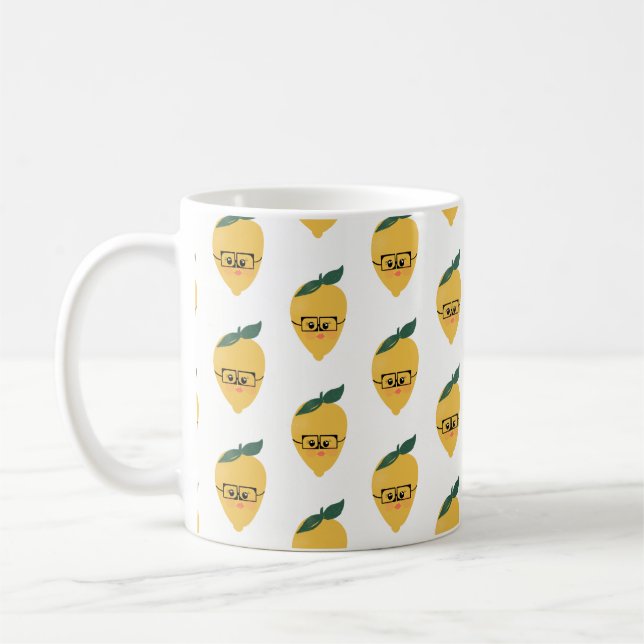 Taza De Café Patrón de Personalizado de cítricos limón Café Mug (Izquierda)