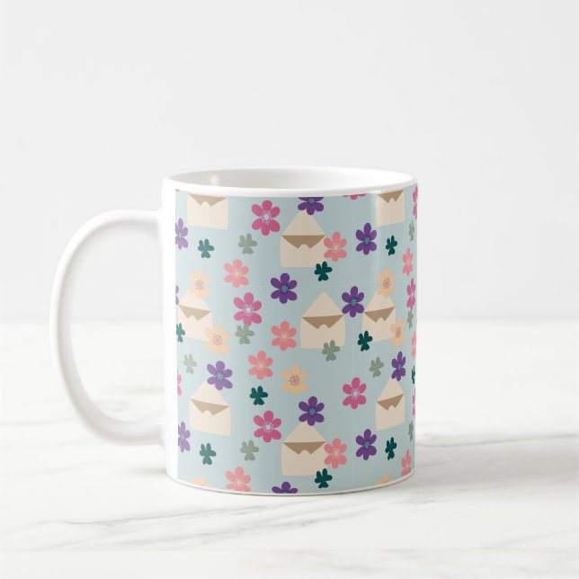 Taza De Café Patrón de Petals con sobres (Izquierda)